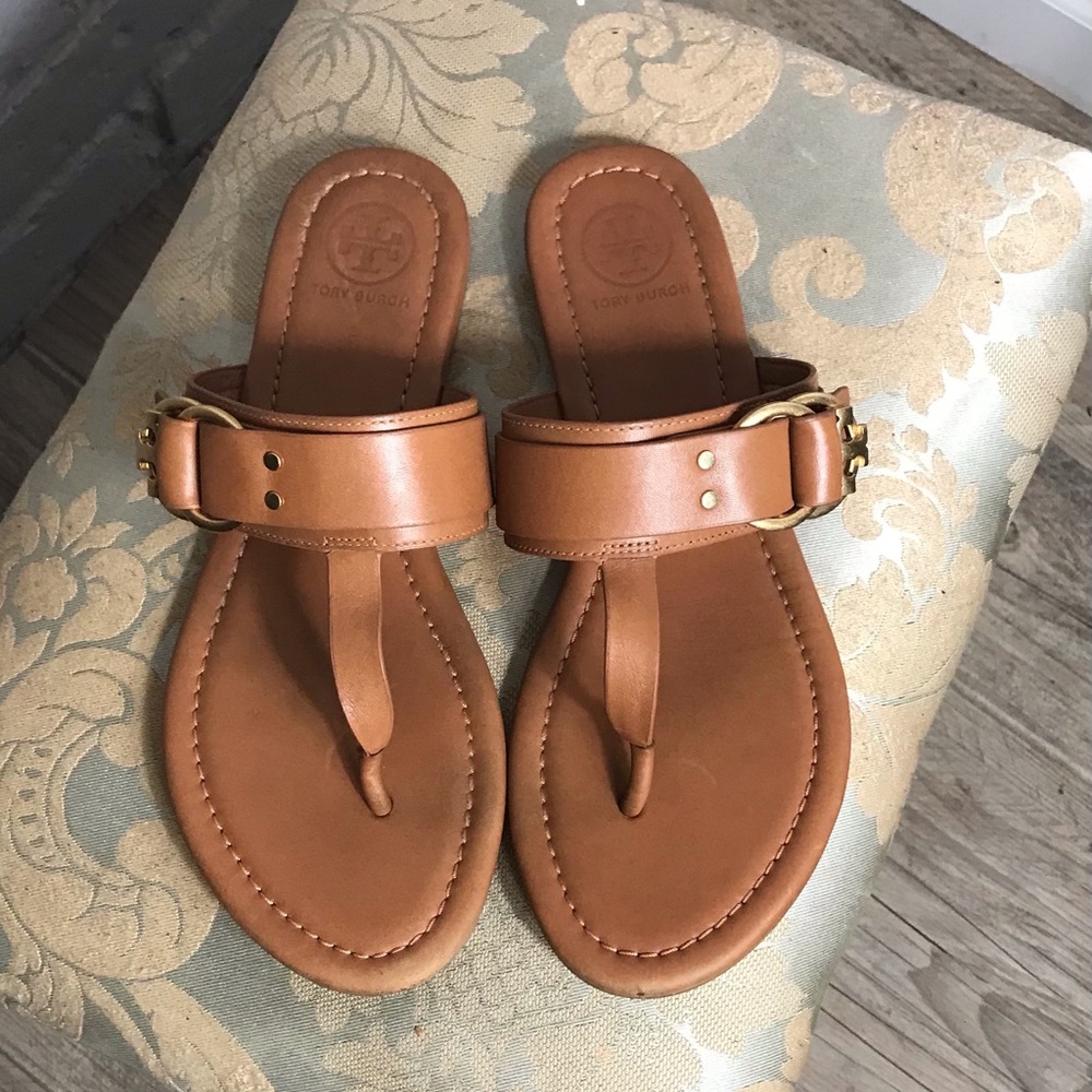 Tory Burch Saddle Colored Sandals Sz 6.5